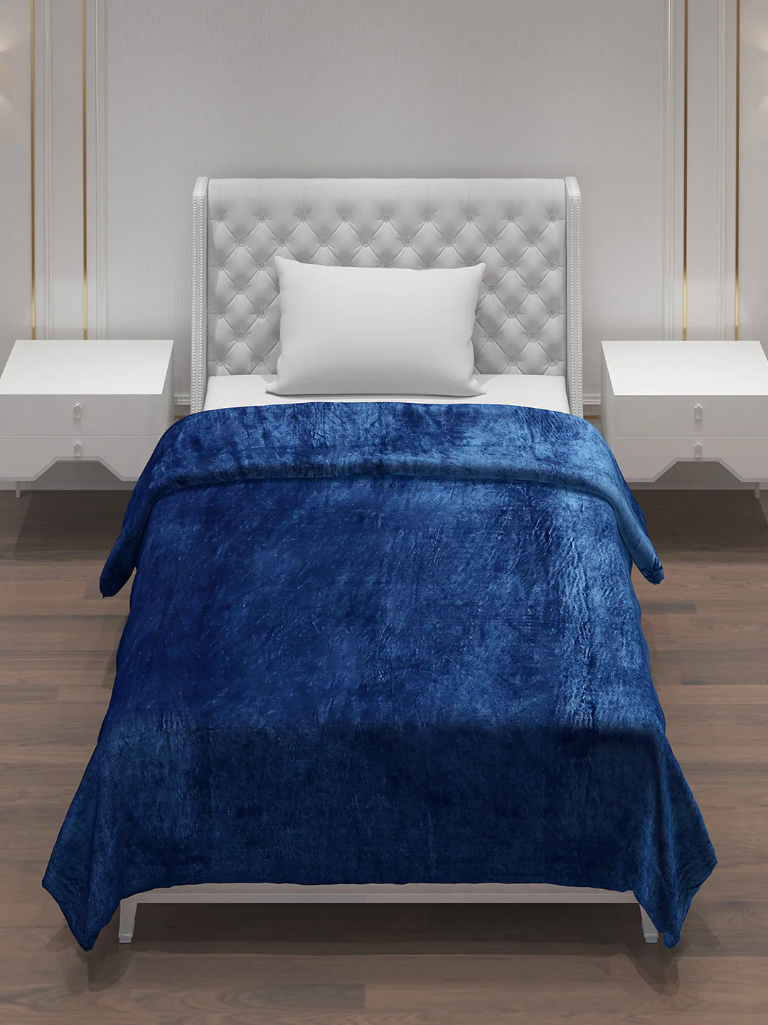 Solid 100% Polyester Single Bed Blanket for AC Room - Image 2