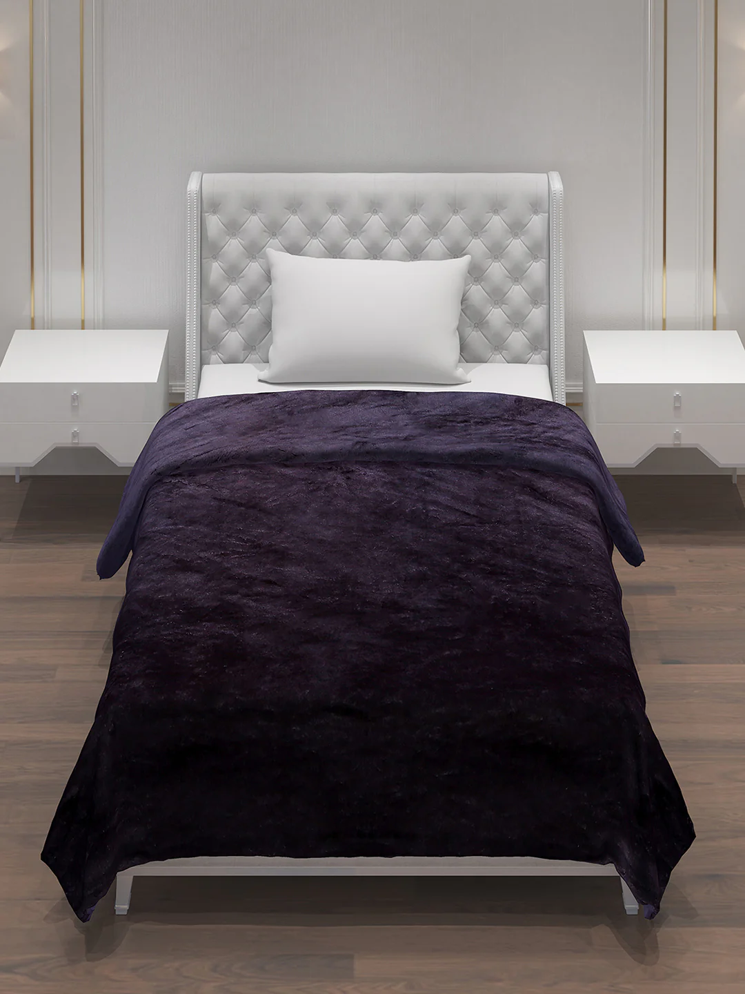 Solid 100% Polyester Single Bed Blanket for AC Room - Image 2