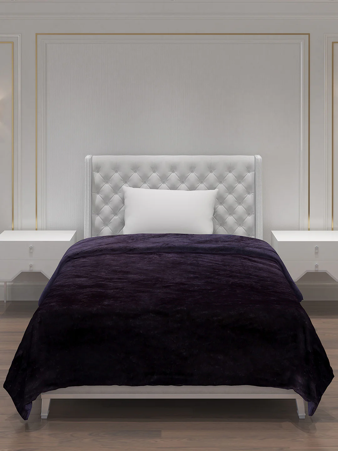 Solid 100% Polyester Single Bed Blanket for AC Room - Image 3