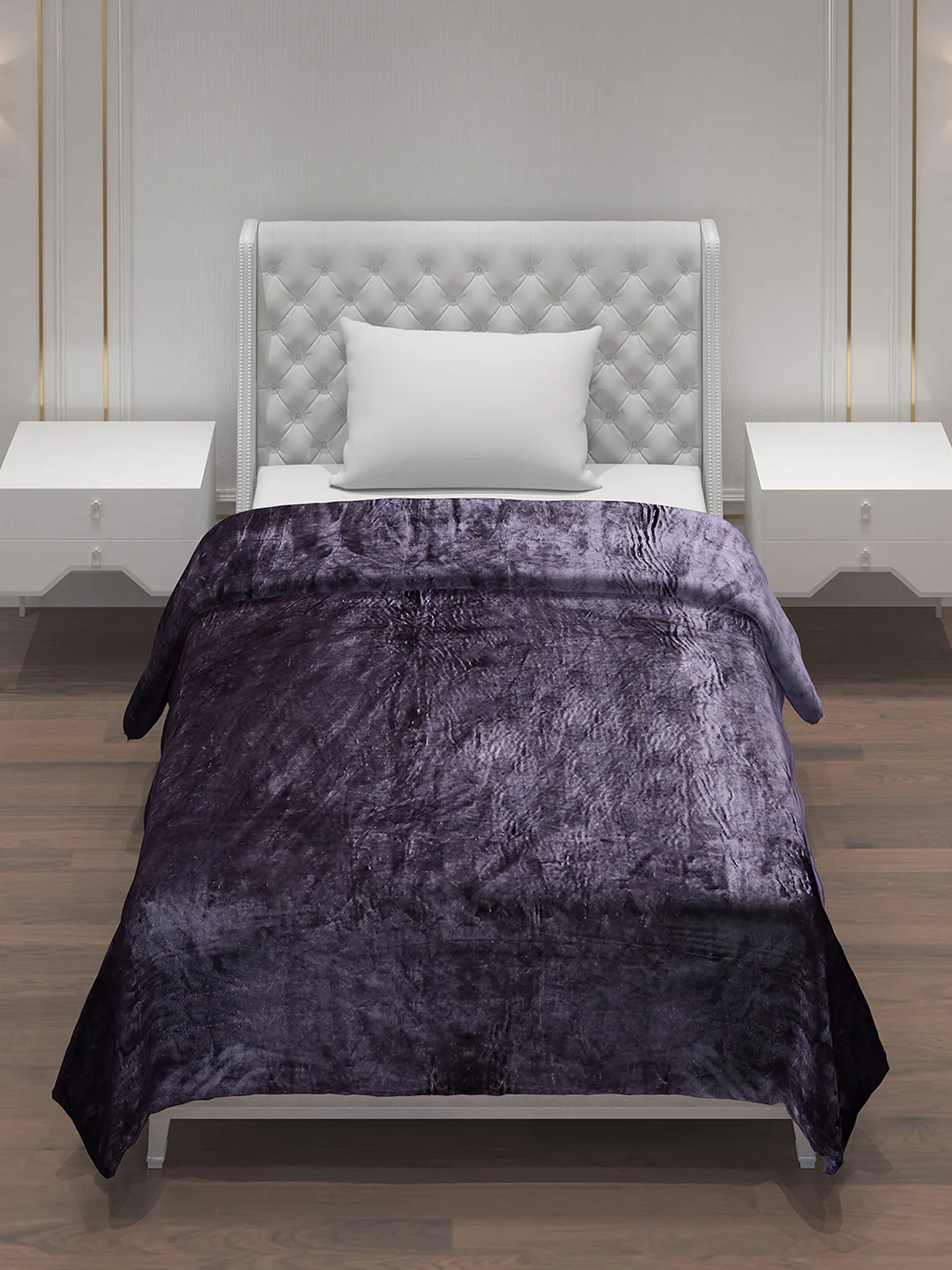Solid 100% Polyester Single Bed Blanket for AC Room - Image 2