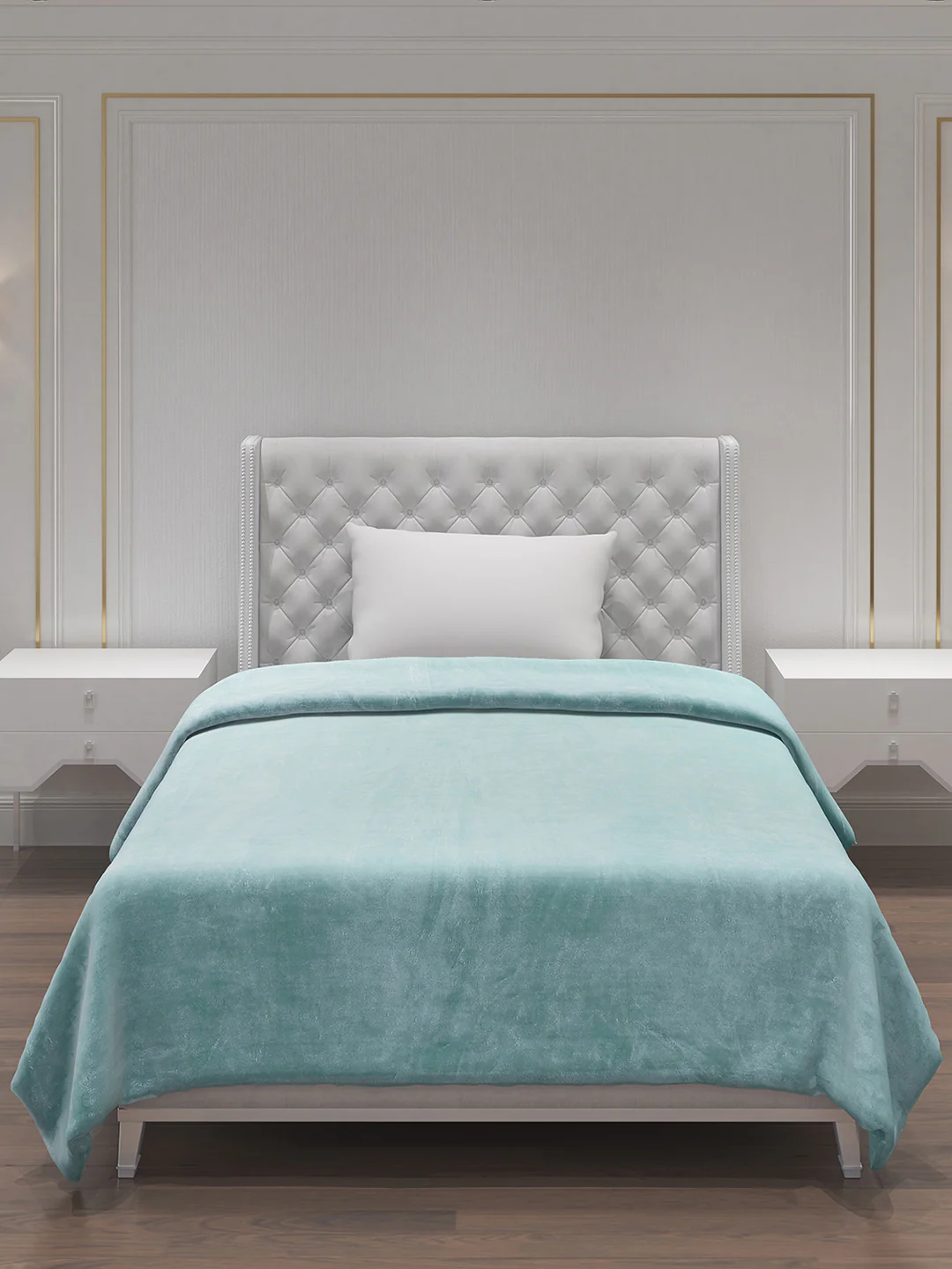 Solid 100% Polyester Single Bed Blanket for AC Room - Image 3