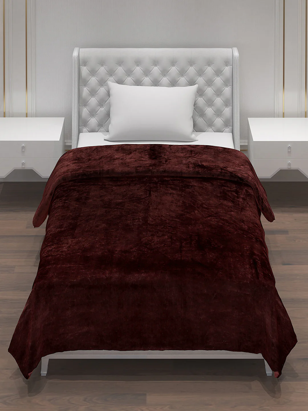 Solid 100% Polyester Single Bed Blanket for AC Room - Image 2