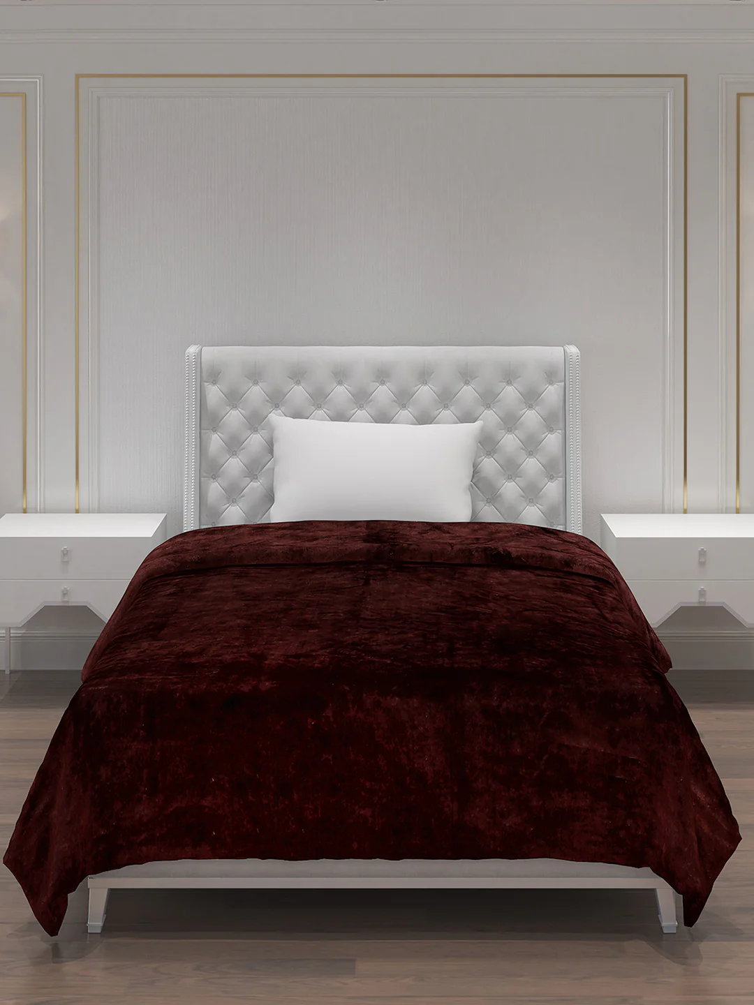 Solid 100% Polyester Single Bed Blanket for AC Room - Image 3
