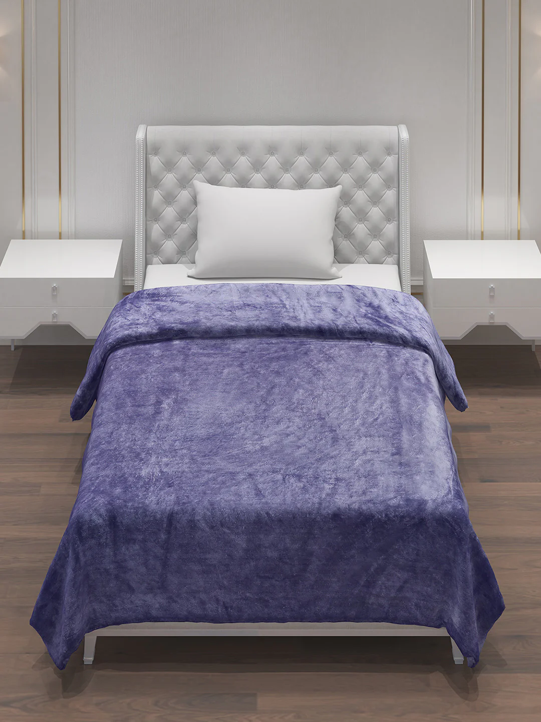 Solid 100% Polyester Single Bed Blanket for AC Room - Image 2
