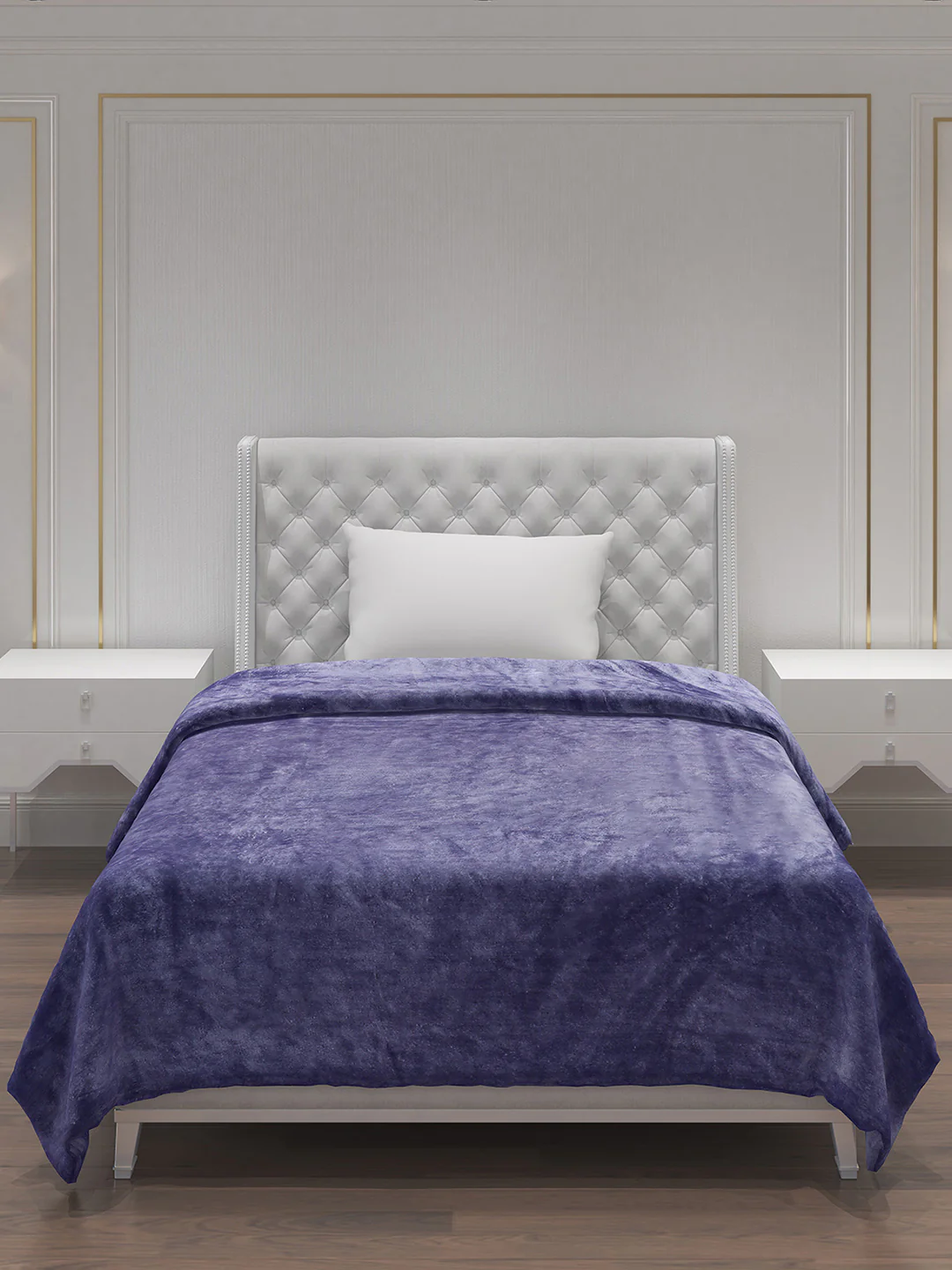 Solid 100% Polyester Single Bed Blanket for AC Room - Image 3