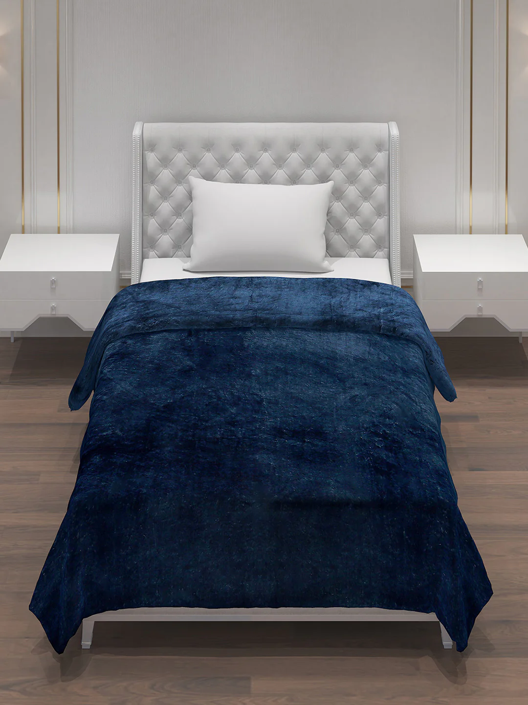 Solid 100% Polyester Single Bed Blanket for AC Room - Image 2