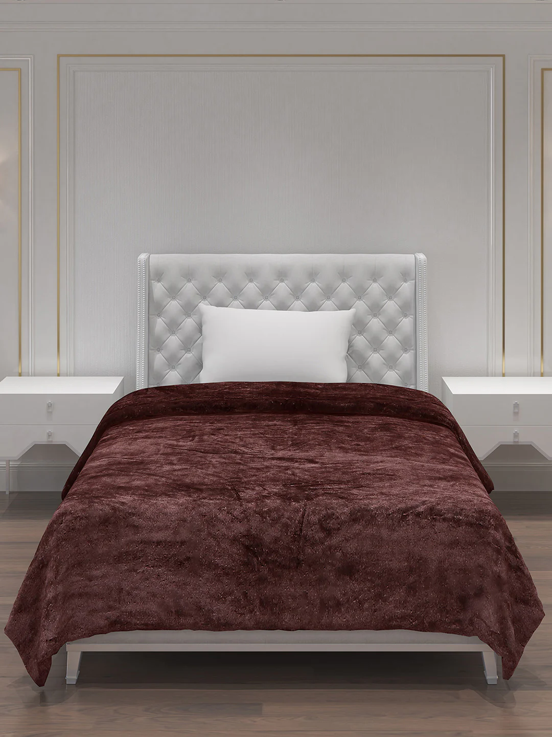 Solid 100% Polyester Single Bed Blanket for AC Room - Image 3