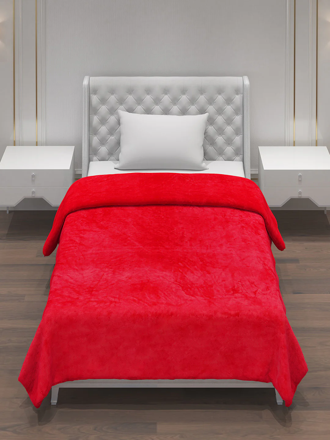 Solid 100% Polyester Single Bed Blanket for AC Room - Image 2