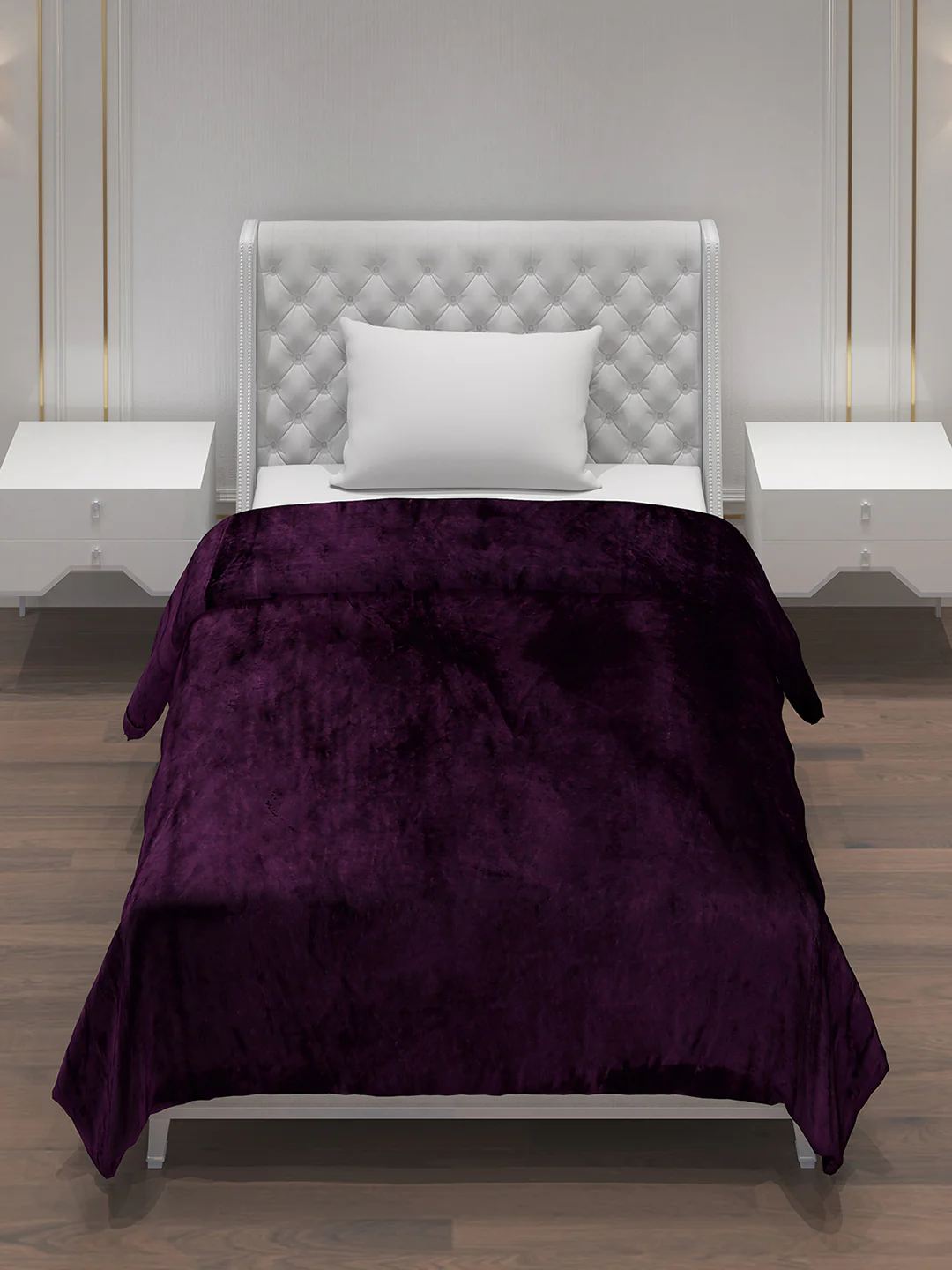 Solid 100% Polyester Single Bed Blanket for AC Room - Image 2