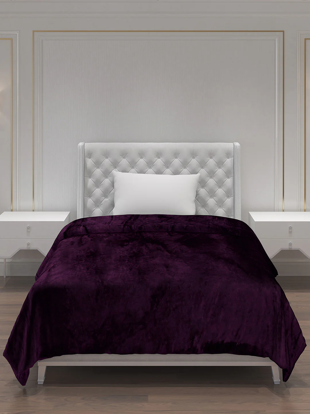 Solid 100% Polyester Single Bed Blanket for AC Room - Image 3