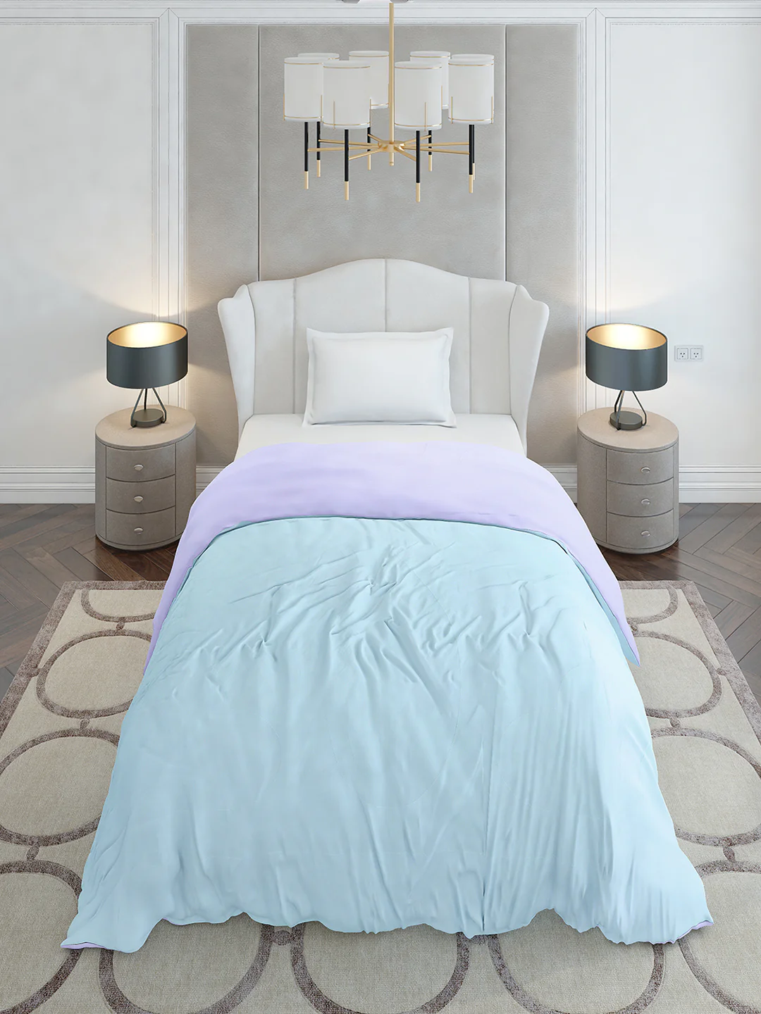 Solid Single Bed 110 GSM Comforter for AC Room - (Icefelgsb) - Image 3