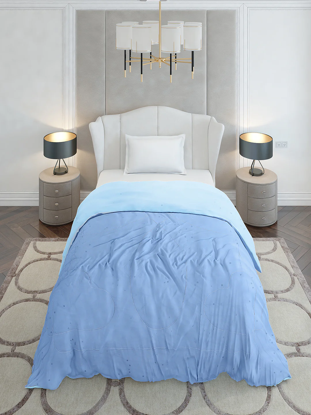 Solid Single Bed 110 GSM Comforter for AC Room - (Icefelgsb) - Image 3