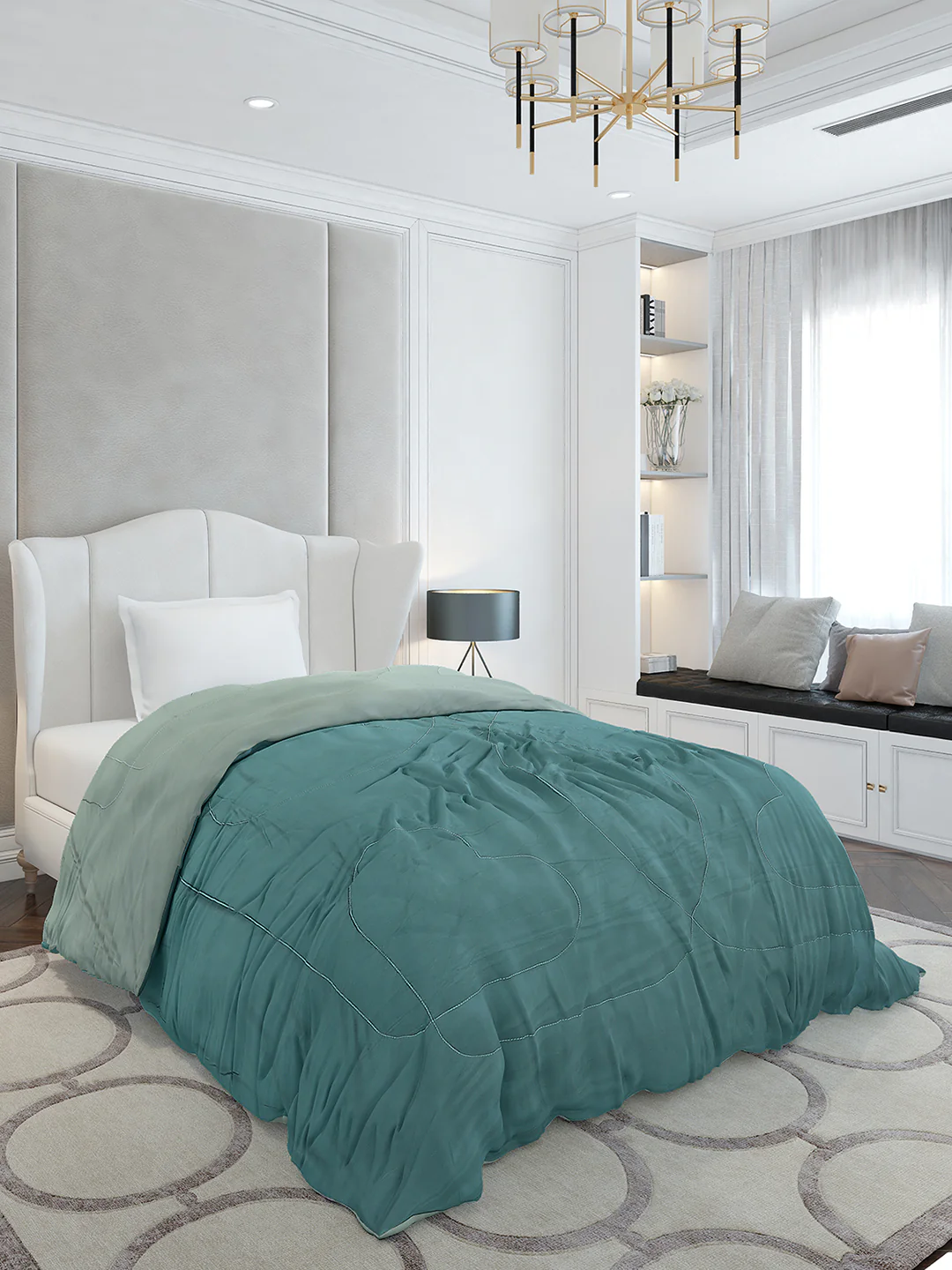 Solid Single Bed 110 GSM Comforter for AC Room - (Icefelgsb) - Image 4
