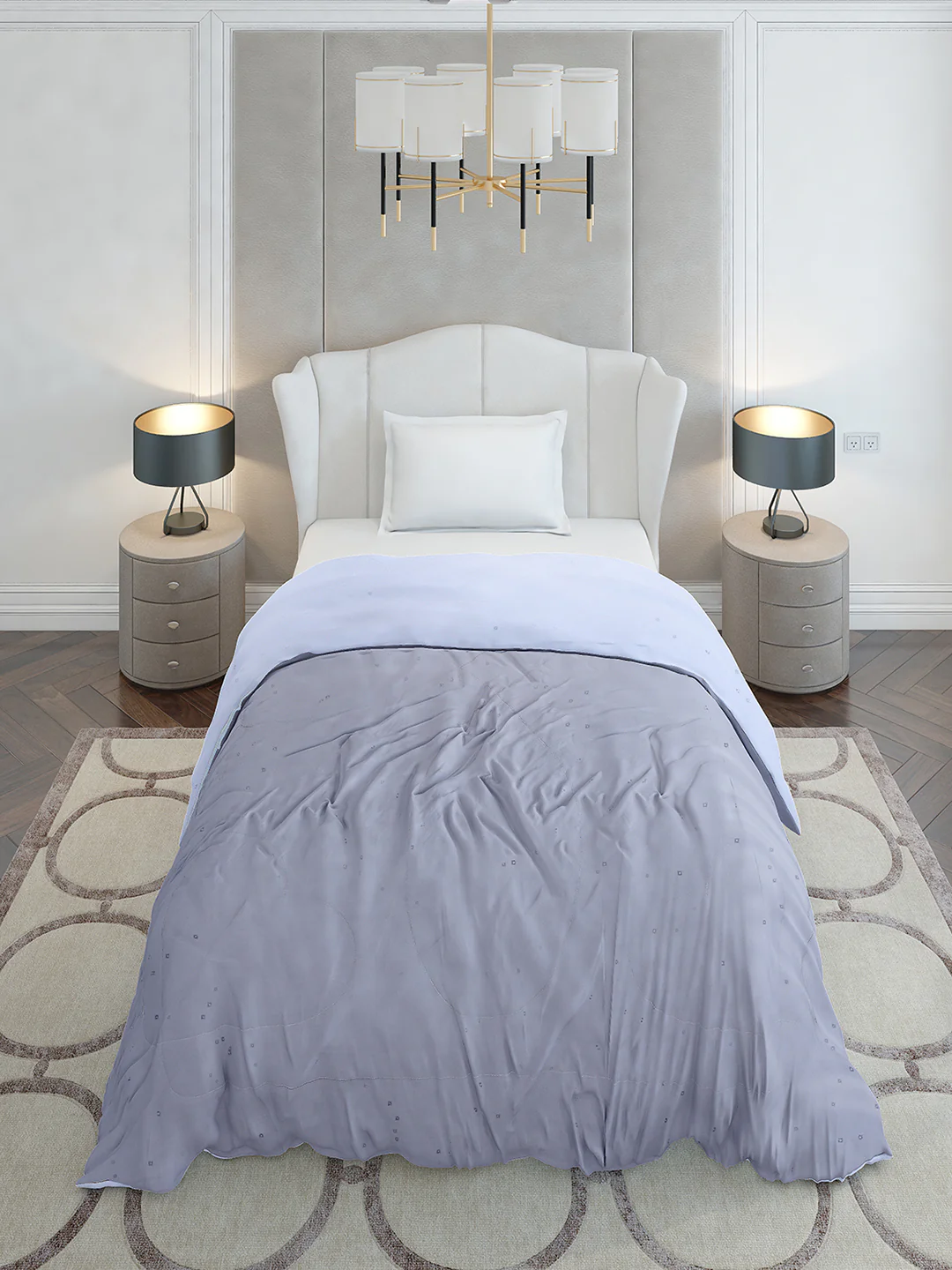 Solid Single Bed 110 GSM Comforter for AC Room - (Icefelgsb) - Image 3