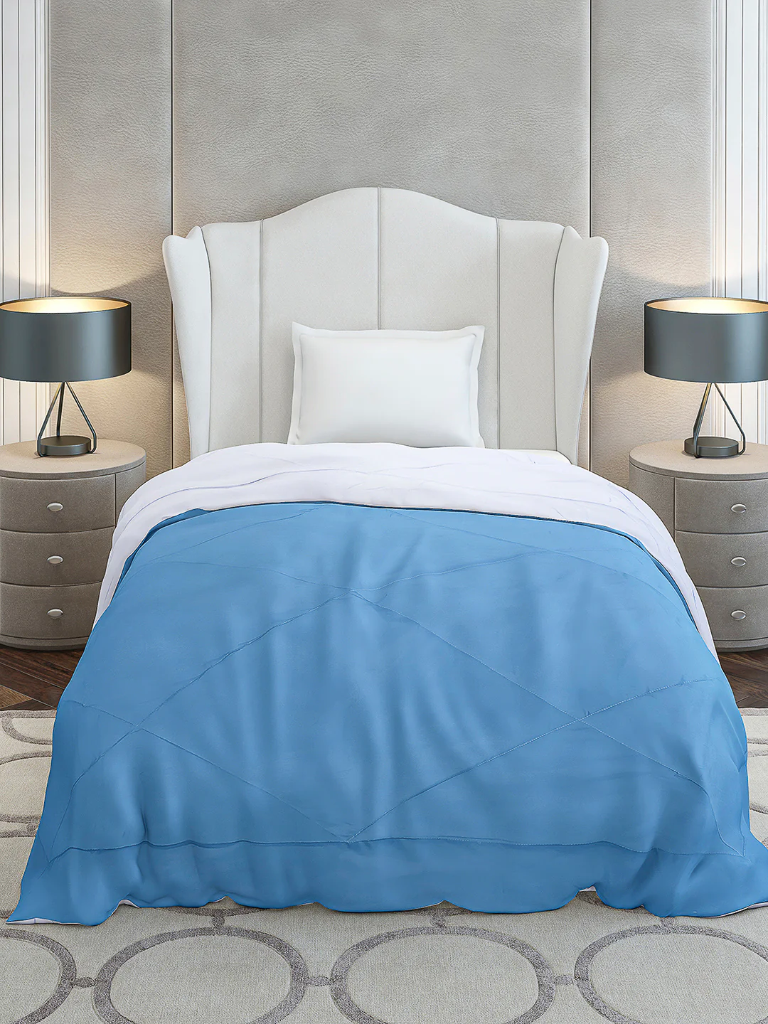 Solid Single Bed 210 GSM Comforter Ava for Mild Winter (Weight 0.9 kg) - Image 2