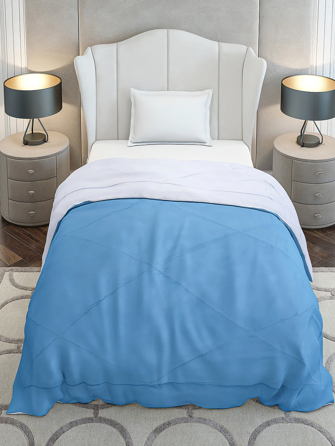 Solid Single Bed 210 GSM Comforter Ava for Mild Winter (Weight 0.9 kg) - Image 3