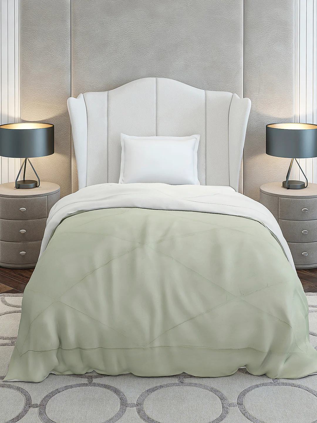 Solid Single Bed 210 GSM Comforter Ava for Mild Winter (Weight 0.9 kg) - Image 2