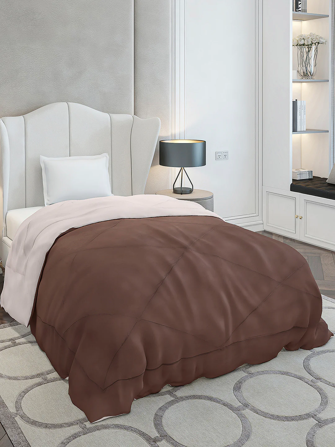Solid Single Bed 210 GSM Comforter Ava for Mild Winter (Weight 0.9 kg) - Image 4