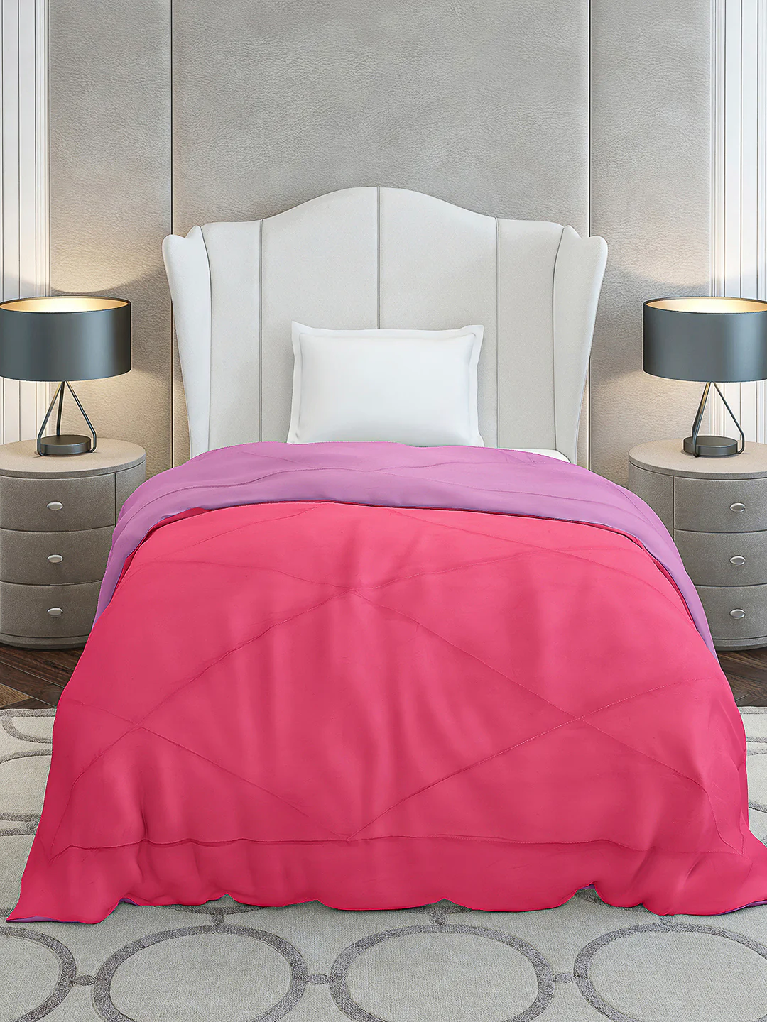 Solid Single Bed 210 GSM Comforter Ava for Mild Winter (Weight 0.9 kg) - Image 2