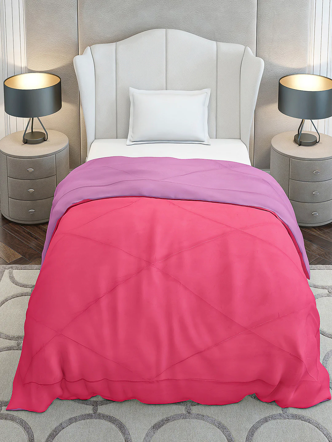 Solid Single Bed 210 GSM Comforter Ava for Mild Winter (Weight 0.9 kg) - Image 3