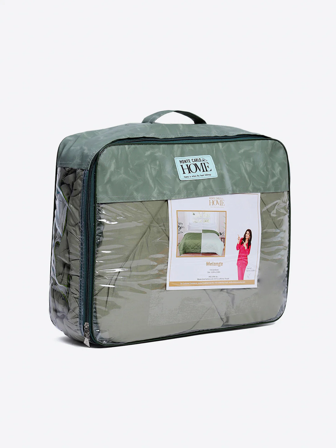 Solid Single Bed 3 Ply Comforter for AC Room - (Melange) - Image 11