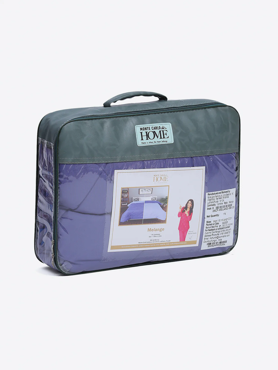 Solid Single Bed 3 Ply Comforter for AC Room - (Melange) - Image 11