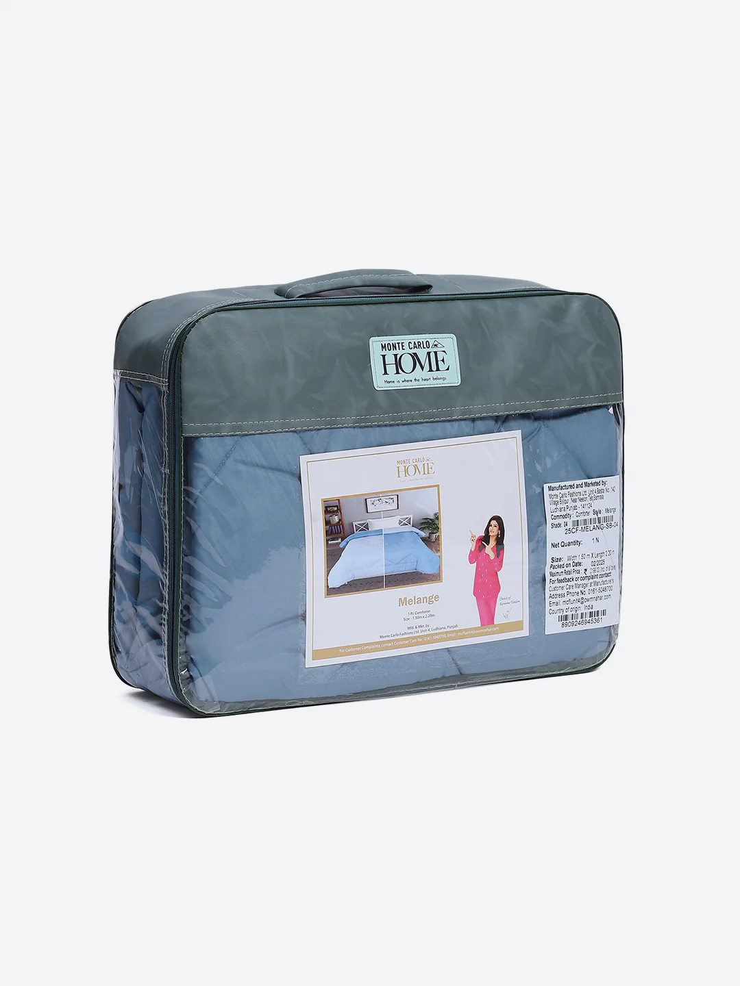 Solid Single Bed 3 Ply Comforter for AC Room - (Melange) - Image 11