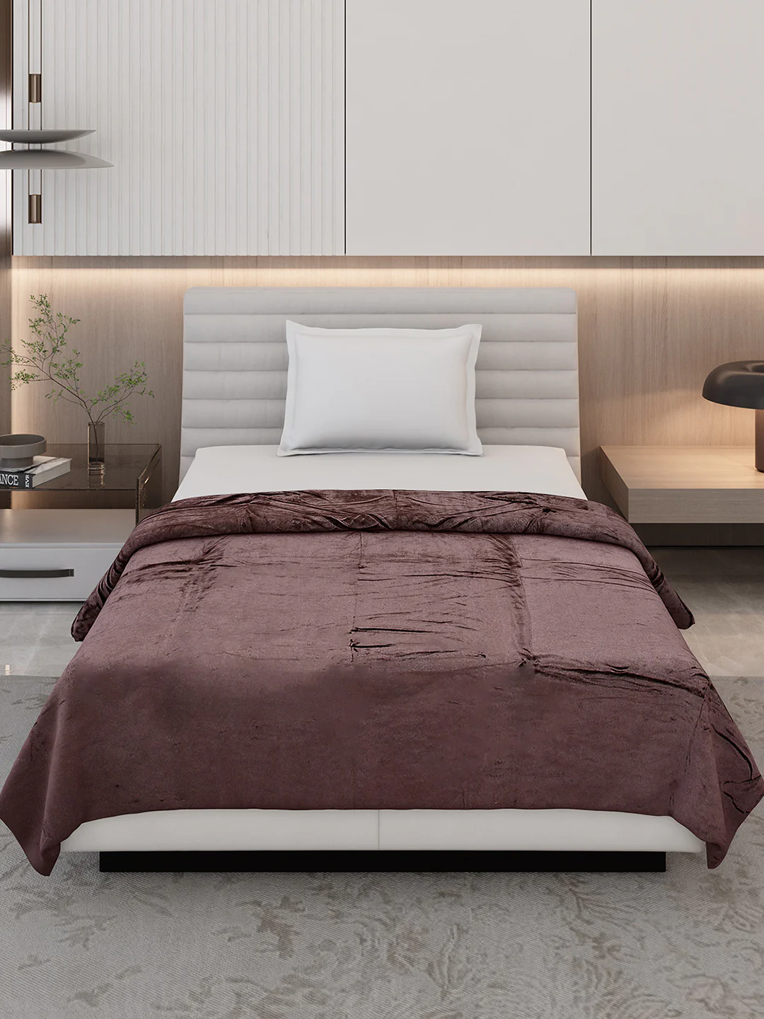Solid Single Bed 300 GSM Blanket for AC Room - (Vivid) - Image 3
