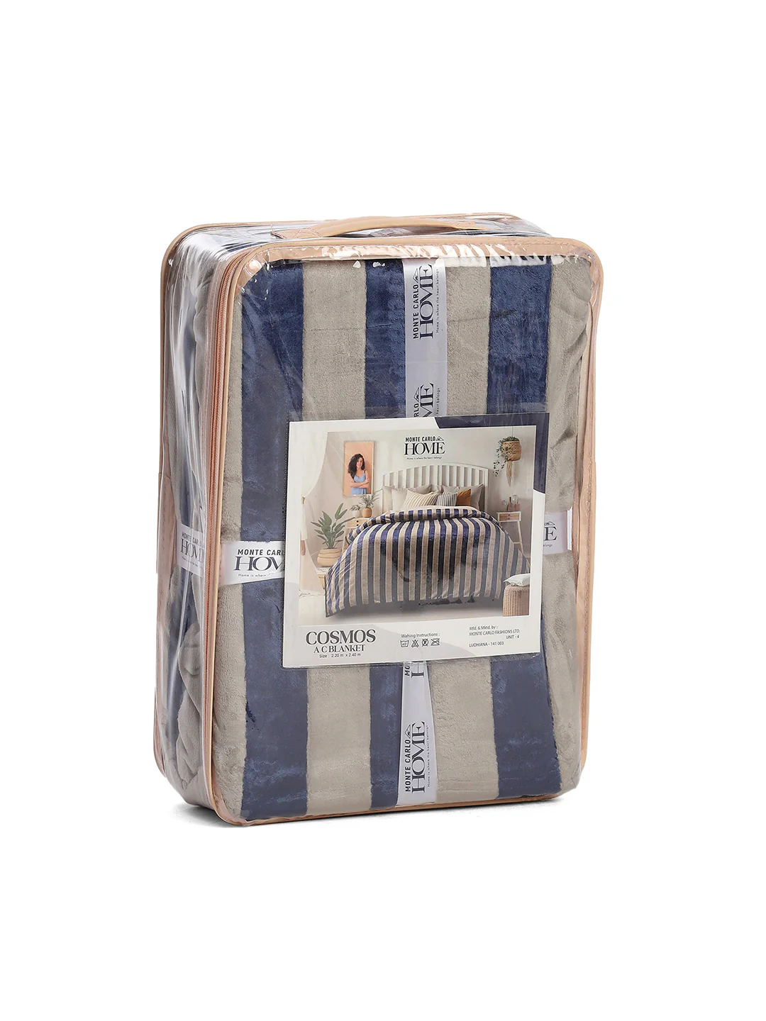 Striped Double Bed 300 GSM Blanket for AC Room - (Cosmos) - Image 8