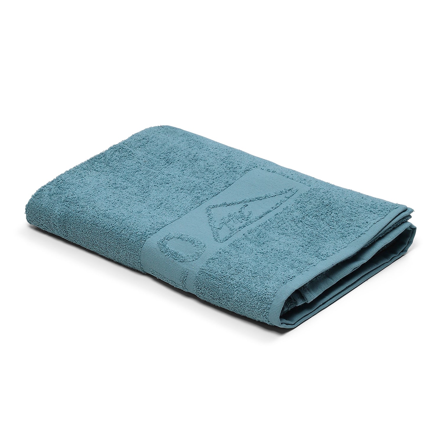 Teal Blue Cotton 525 GSM Bath Towel - Image 2