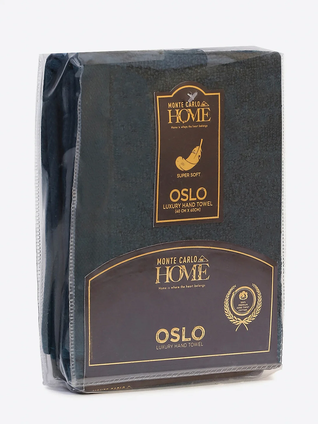 Teal Blue Cotton Solid 350 GSM Hand Towel (Pack of 2) - Image 5