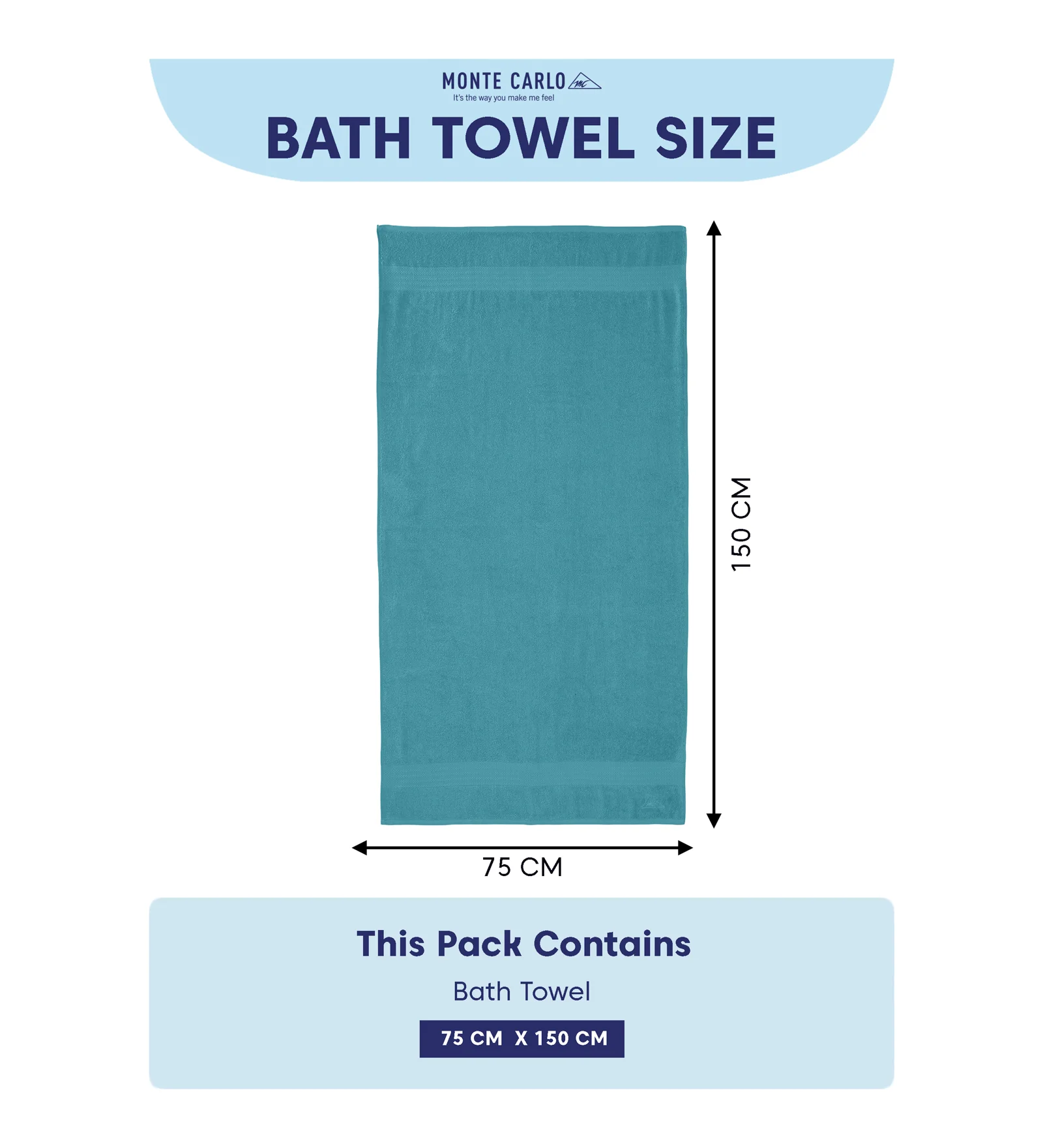 Teal Blue Pure Cotton Solid 380 GSM Bath Towel 1 Piece (Jazz Collection) - Image 8