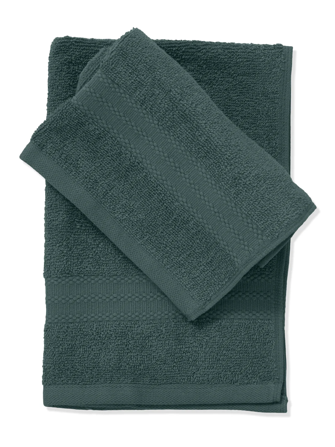 Turquoise Blue Pure Cotton Solid 380 GSM Hand Towel 2 Pc Set (Jazz Collection) - Image 5