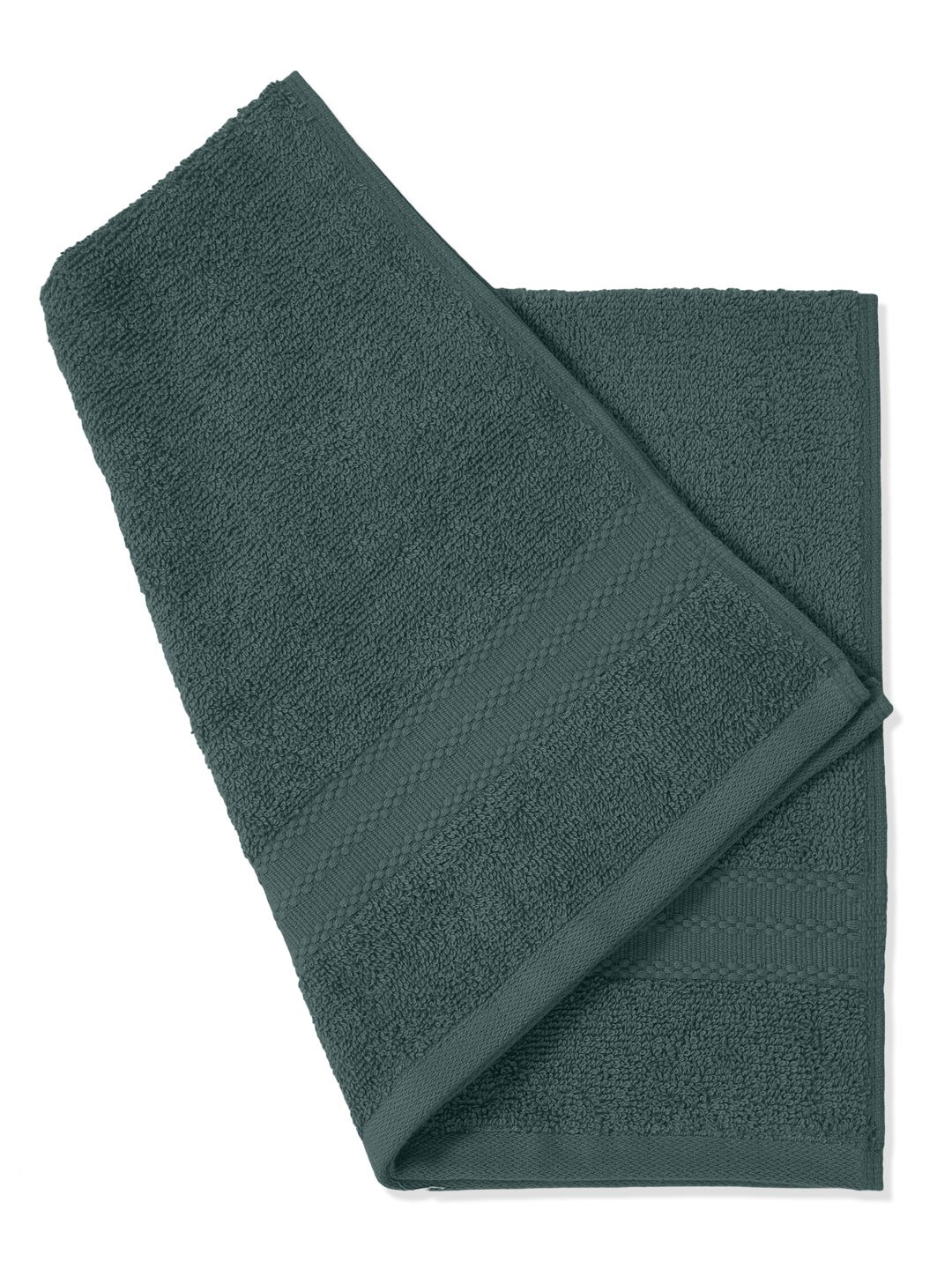 Turquoise Blue Pure Cotton Solid 380 GSM Hand Towel 2 Pc Set (Jazz Collection) - Image 8