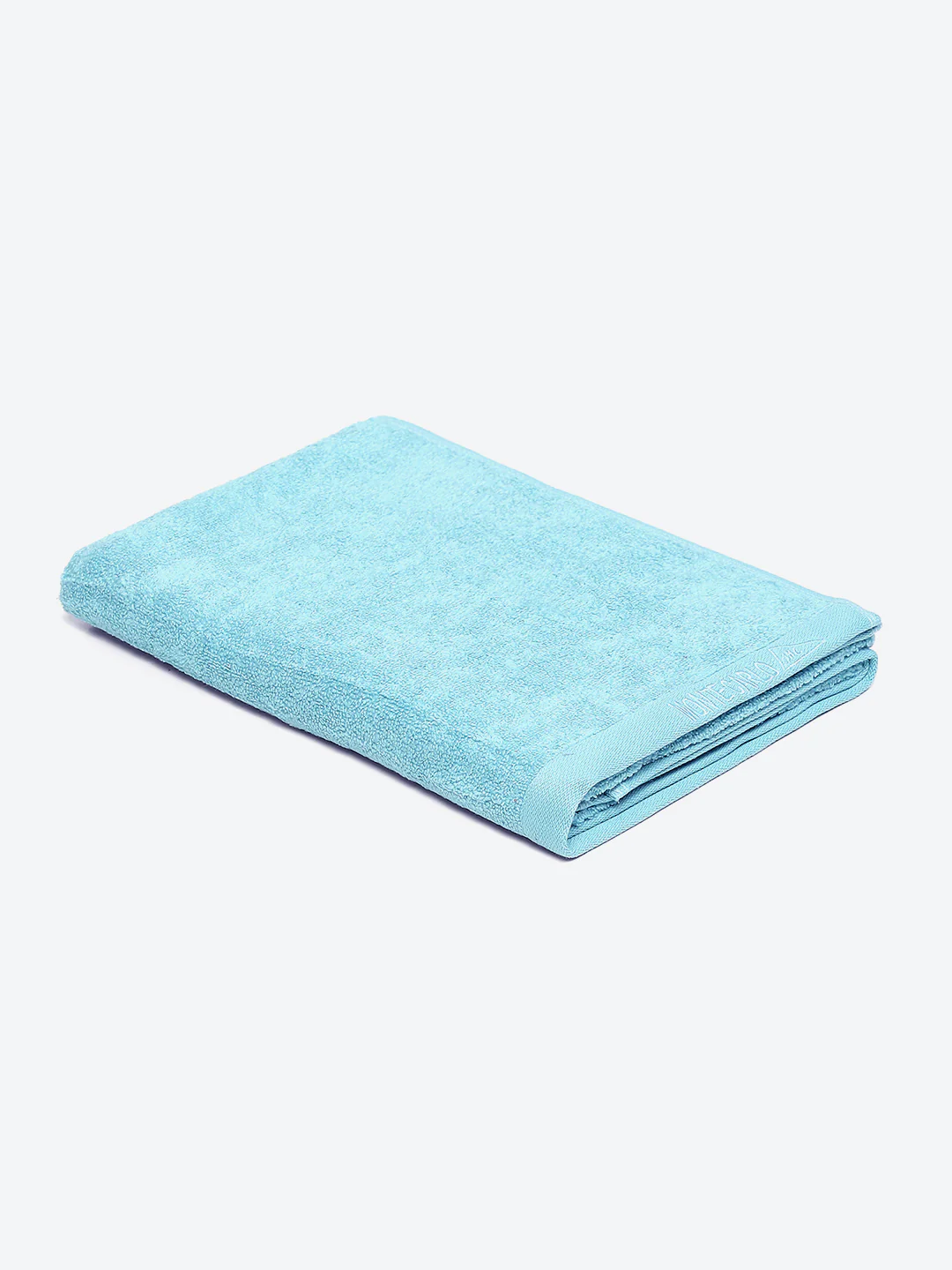 Turquoise Blue Solid Pure Cotton 350 GSM Bath Towel (Oslo) - Image 2