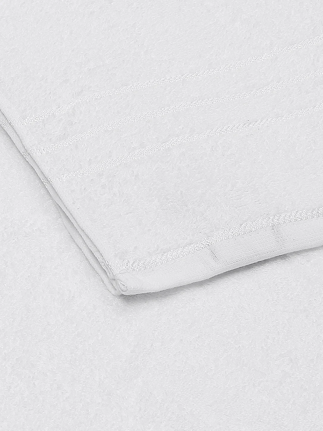 White Cotton 350 GSM Bath Towel - Image 3