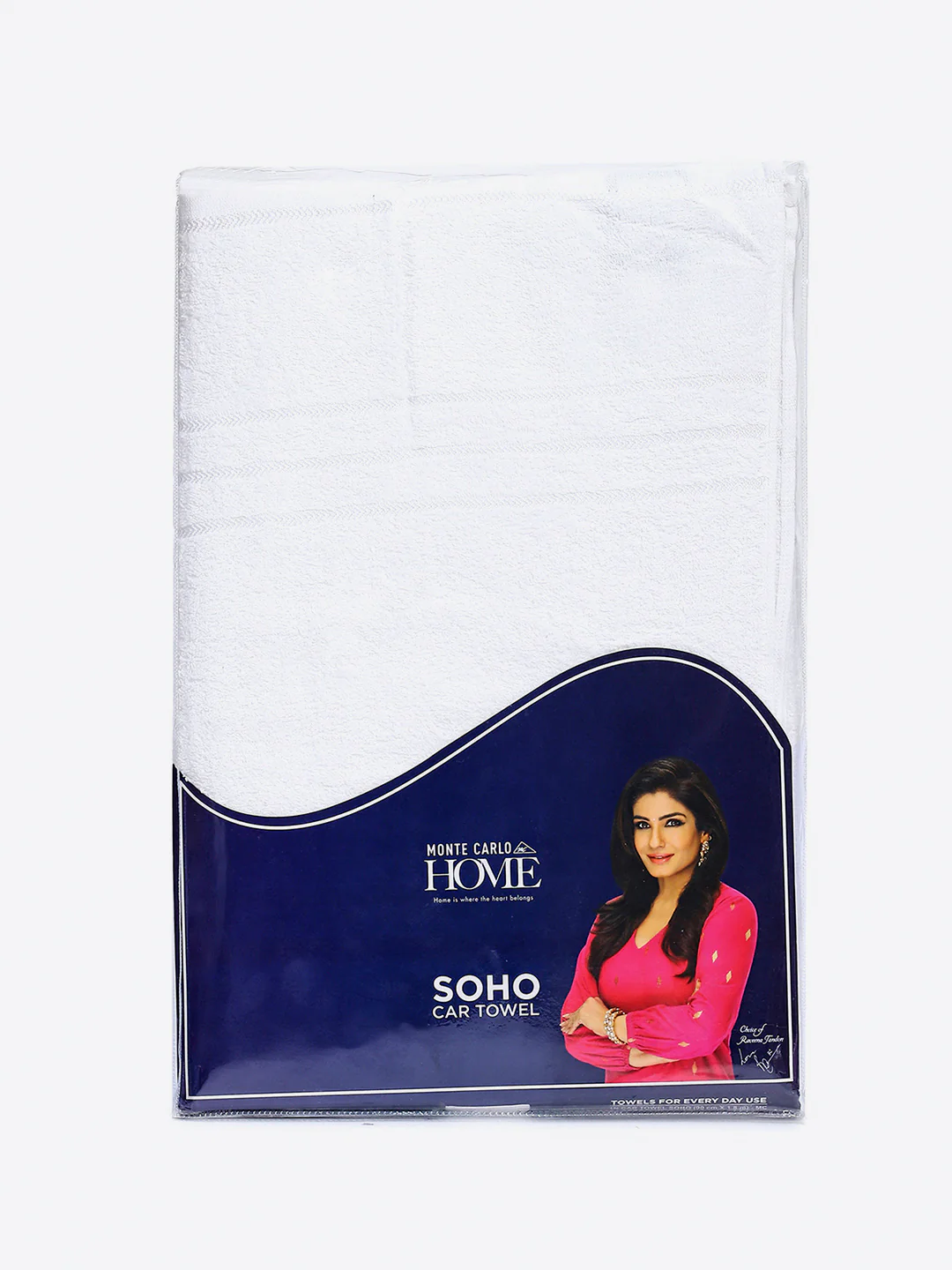 White Cotton Solid 350 GSM Car Towel (Soho) - Image 5