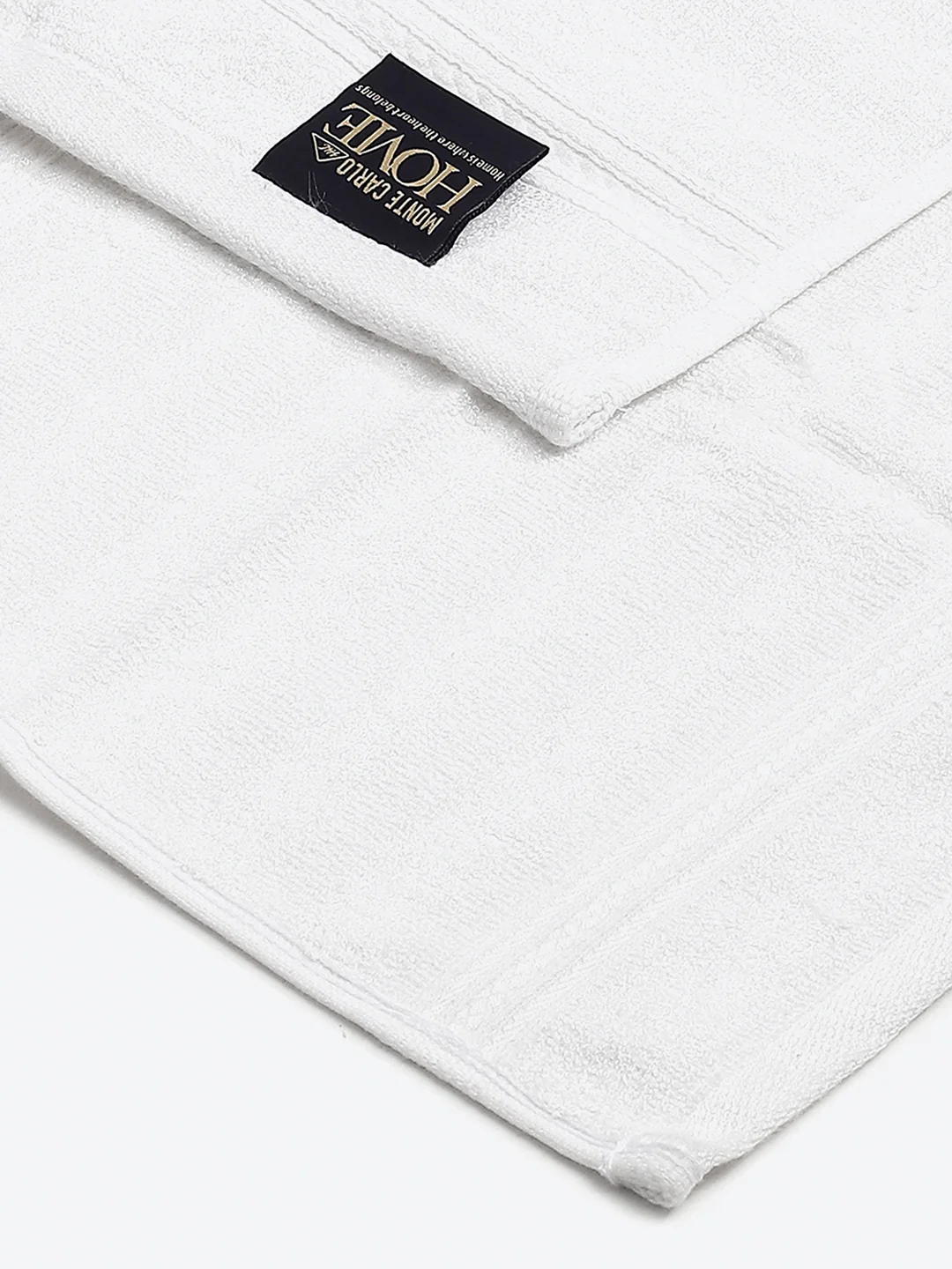 White Cotton Solid 600 GSM Face Towel (Pack of 4) - Image 3