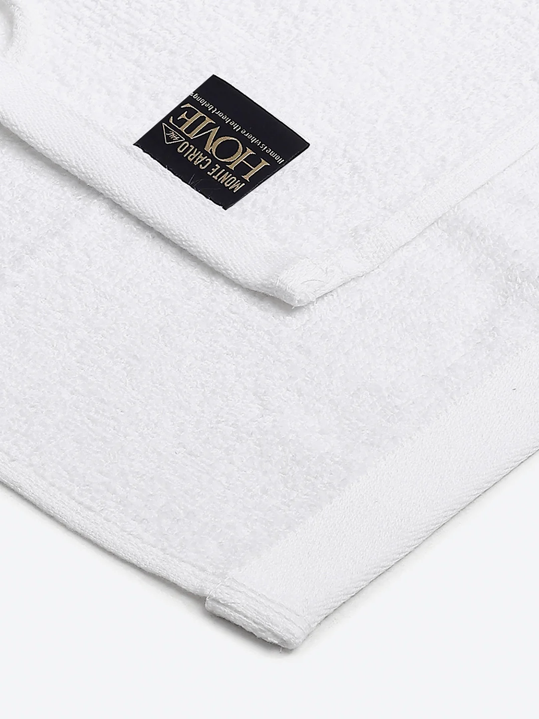 White Cotton Solid 600 GSM Face Towel (Pack of 4) - Image 3