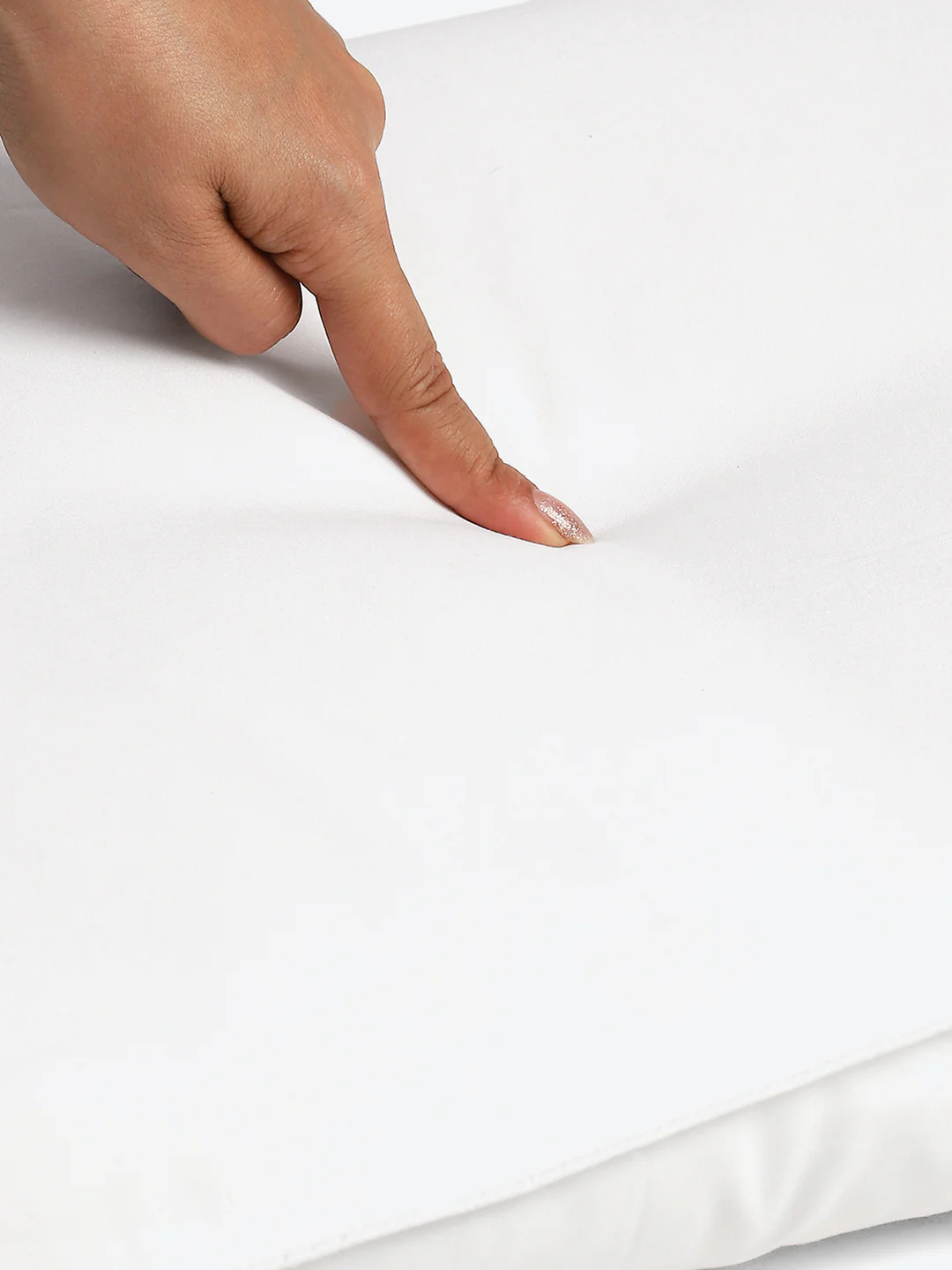 White Micro Peach Finish Pillow - PVC Pack - Image 3
