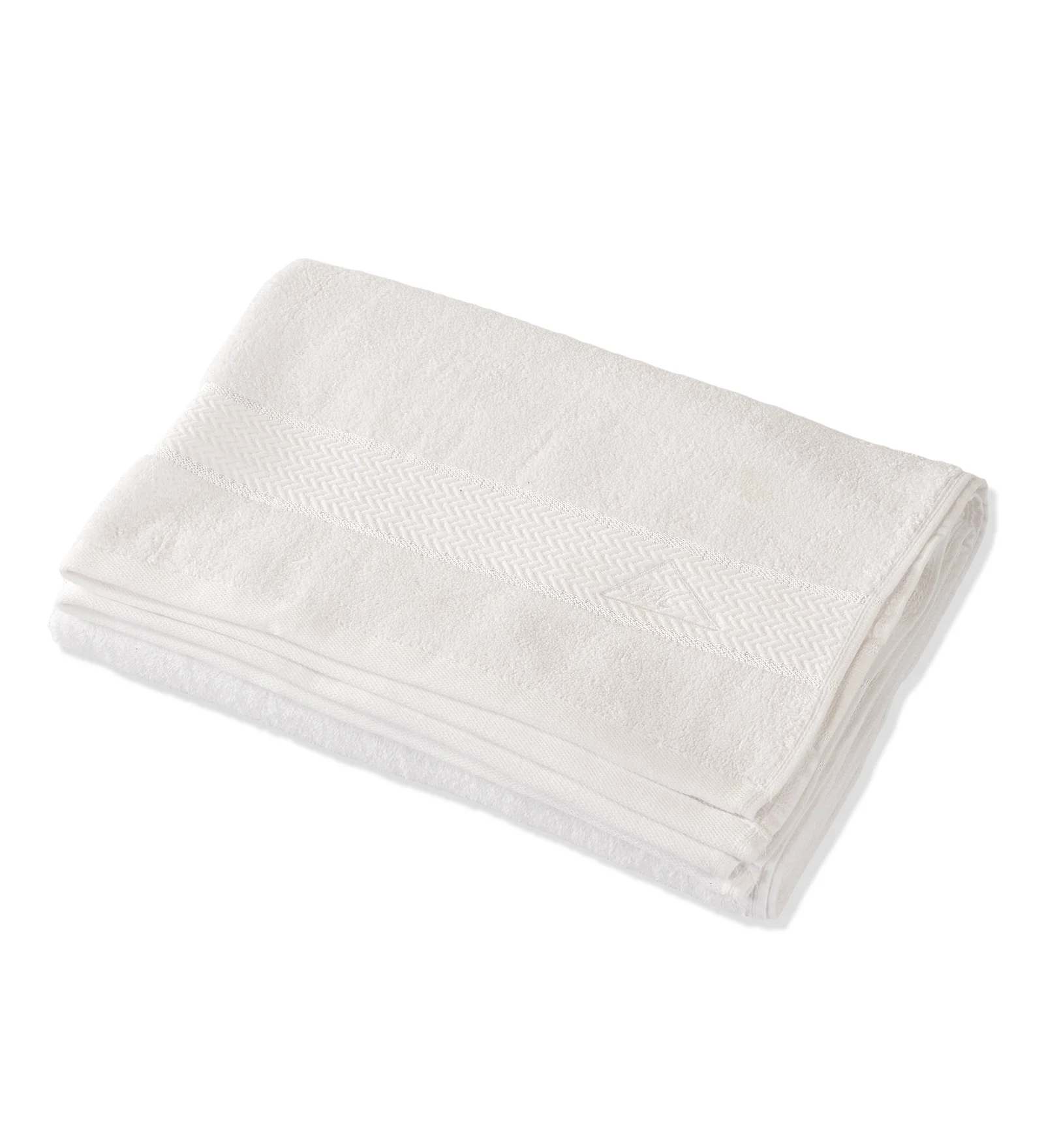 White Pure Cotton Solid 450 GSM Bath Towel 1 Piece (Oasis Collection) - Image 4