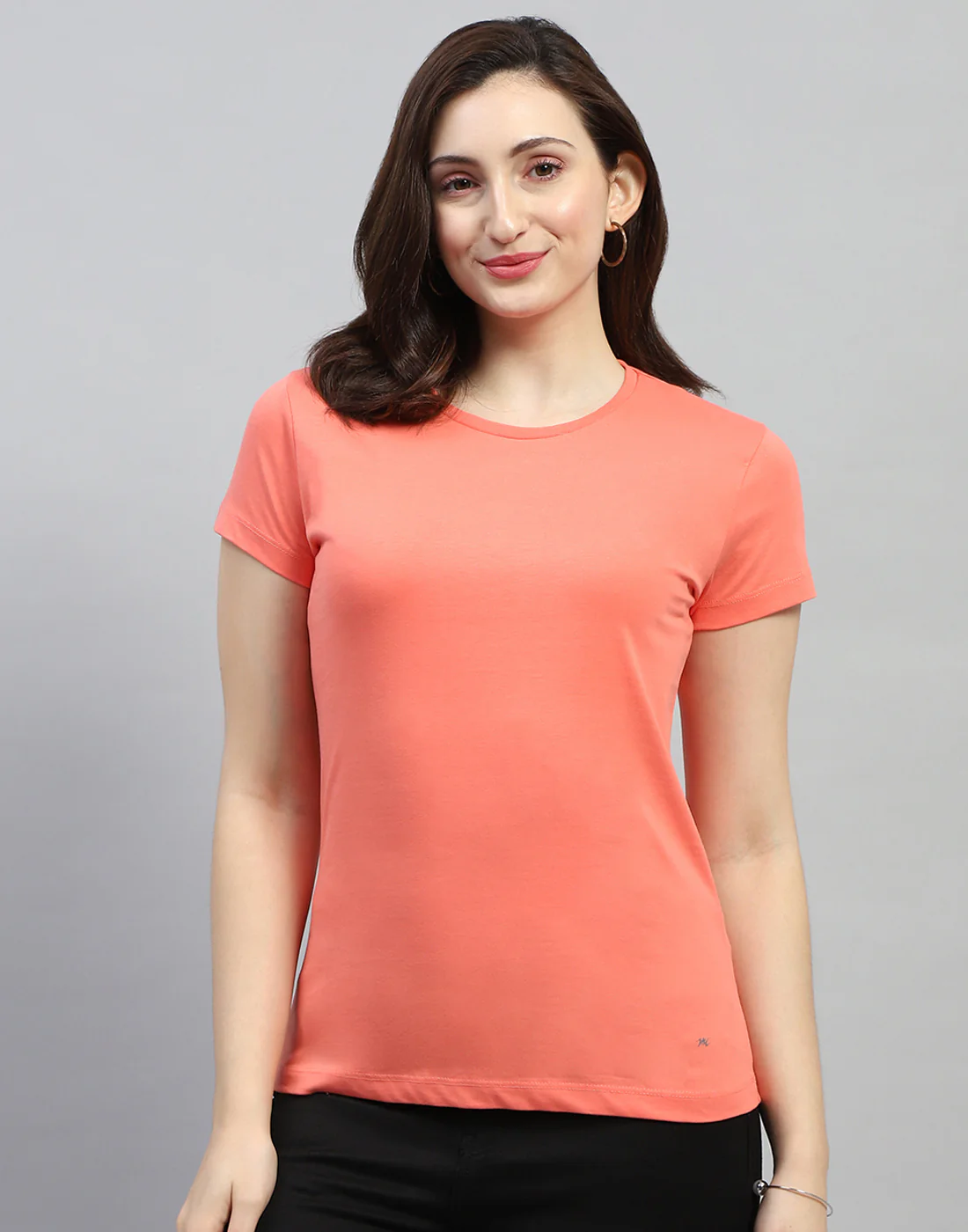 Women Aqua Blue Solid Round Neck Half Sleeve Top (Pack of 2) - Image 3