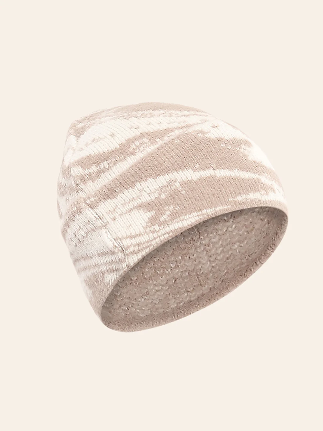 Women Beige Self Design Cap - Image 2