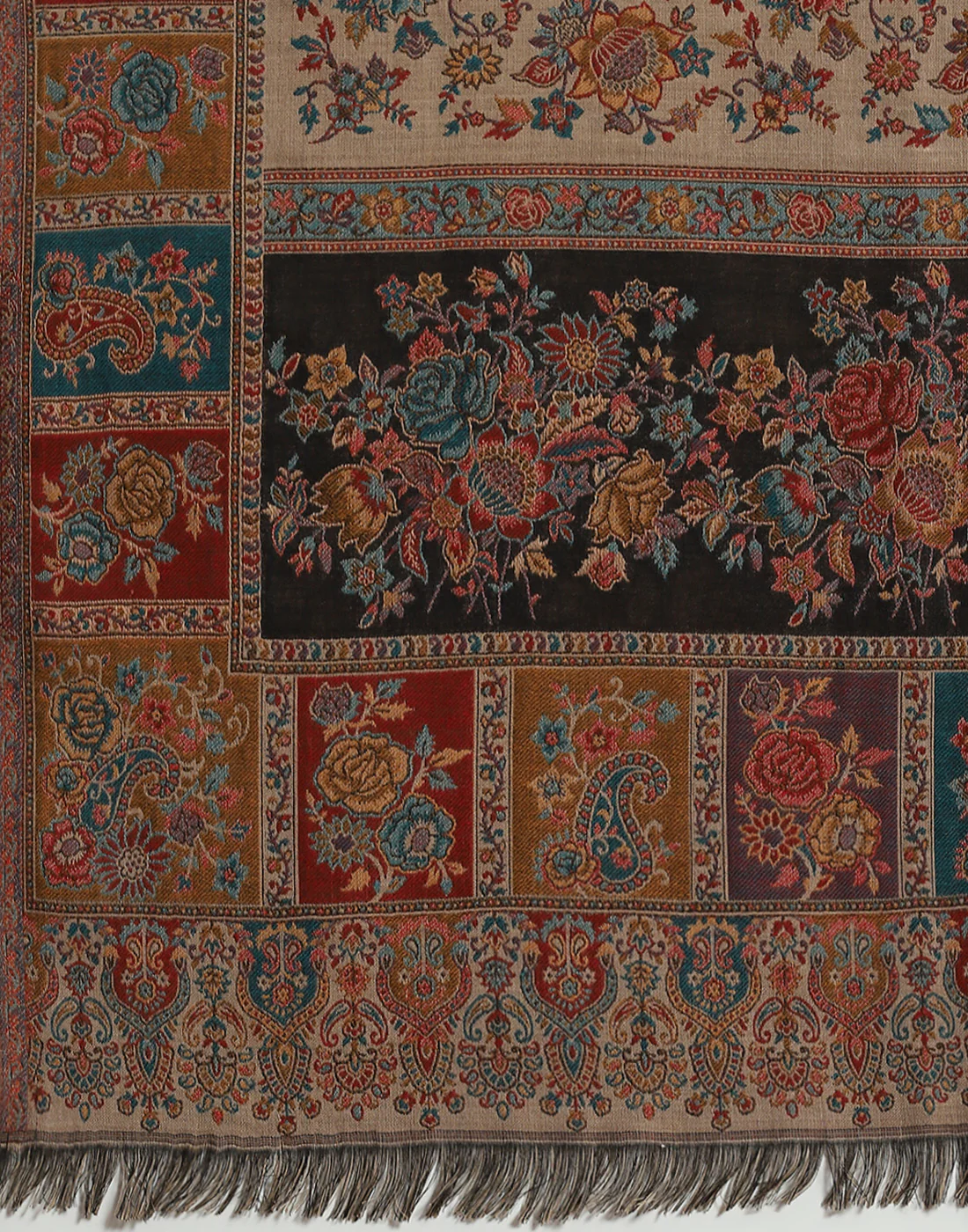 Women Beige Self Design Shawl - Image 7
