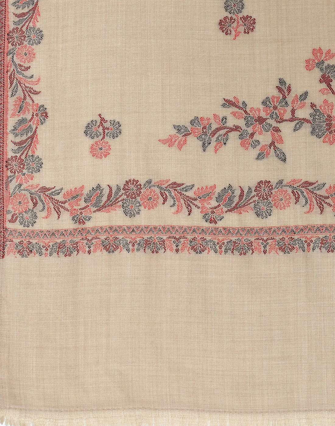 Women Beige Self Design Stole - Image 8