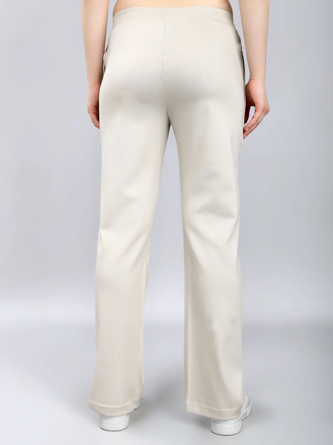 Women Beige Solid Regular Fit Lower - Image 5