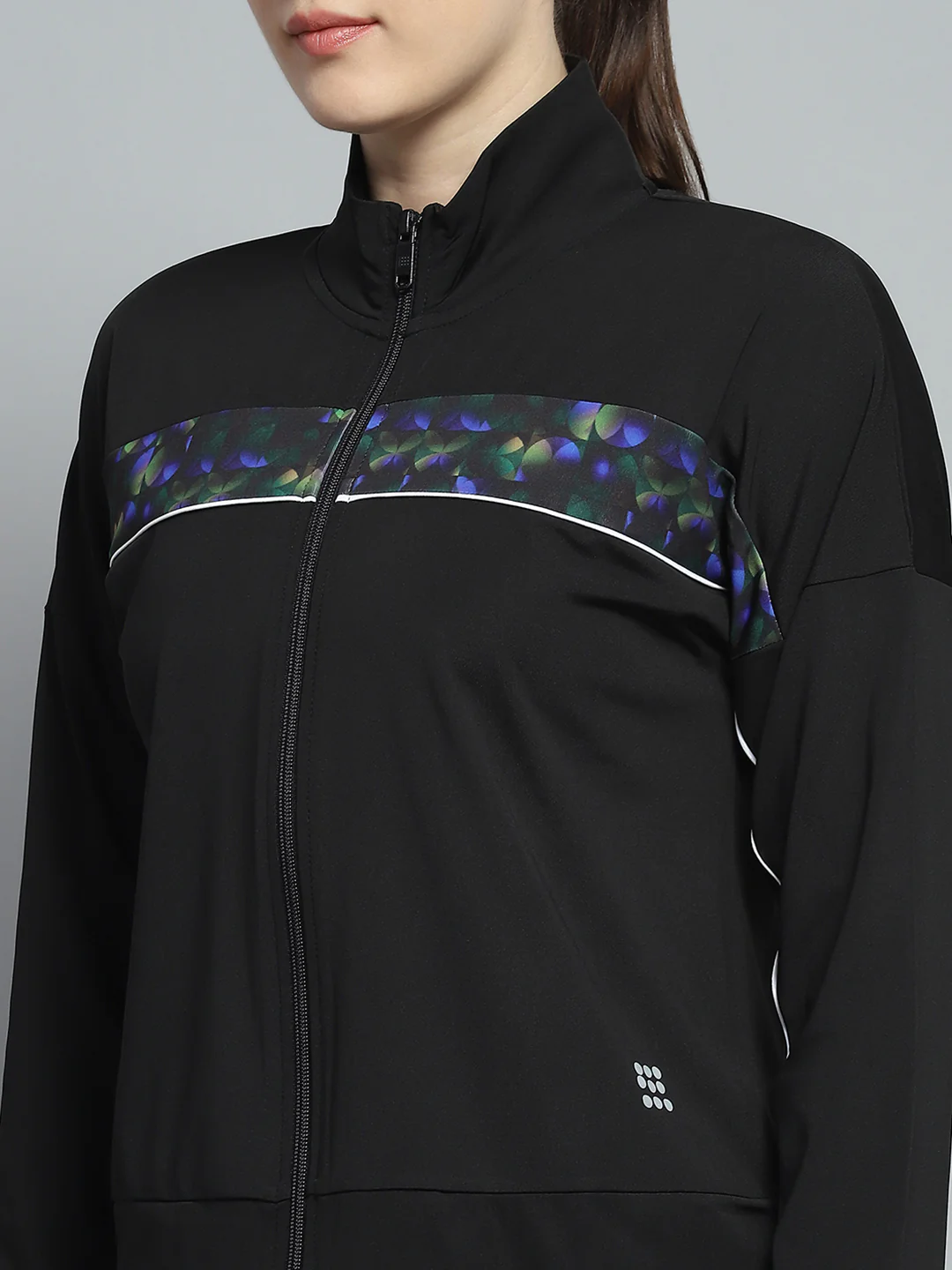 Rock.it Women Black Printed Mock Neck Full Sleeve 3Pc Cords Set - Image 7