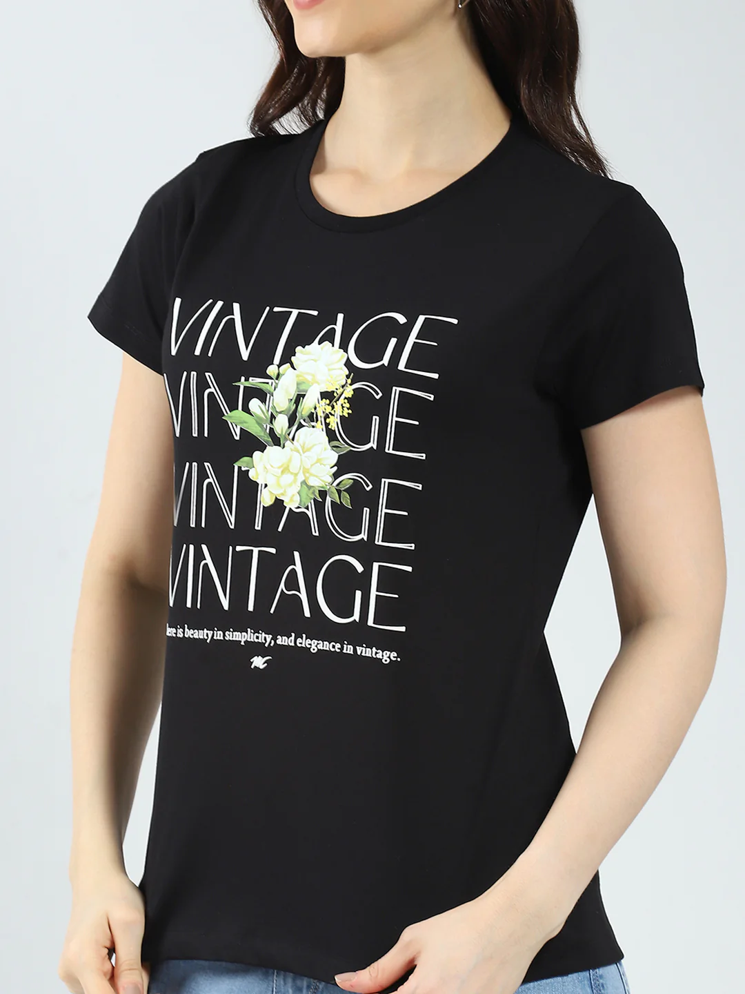 Women Black & Red Printed Round Neck Half Sleeve Top 2Pc Set - Image 11