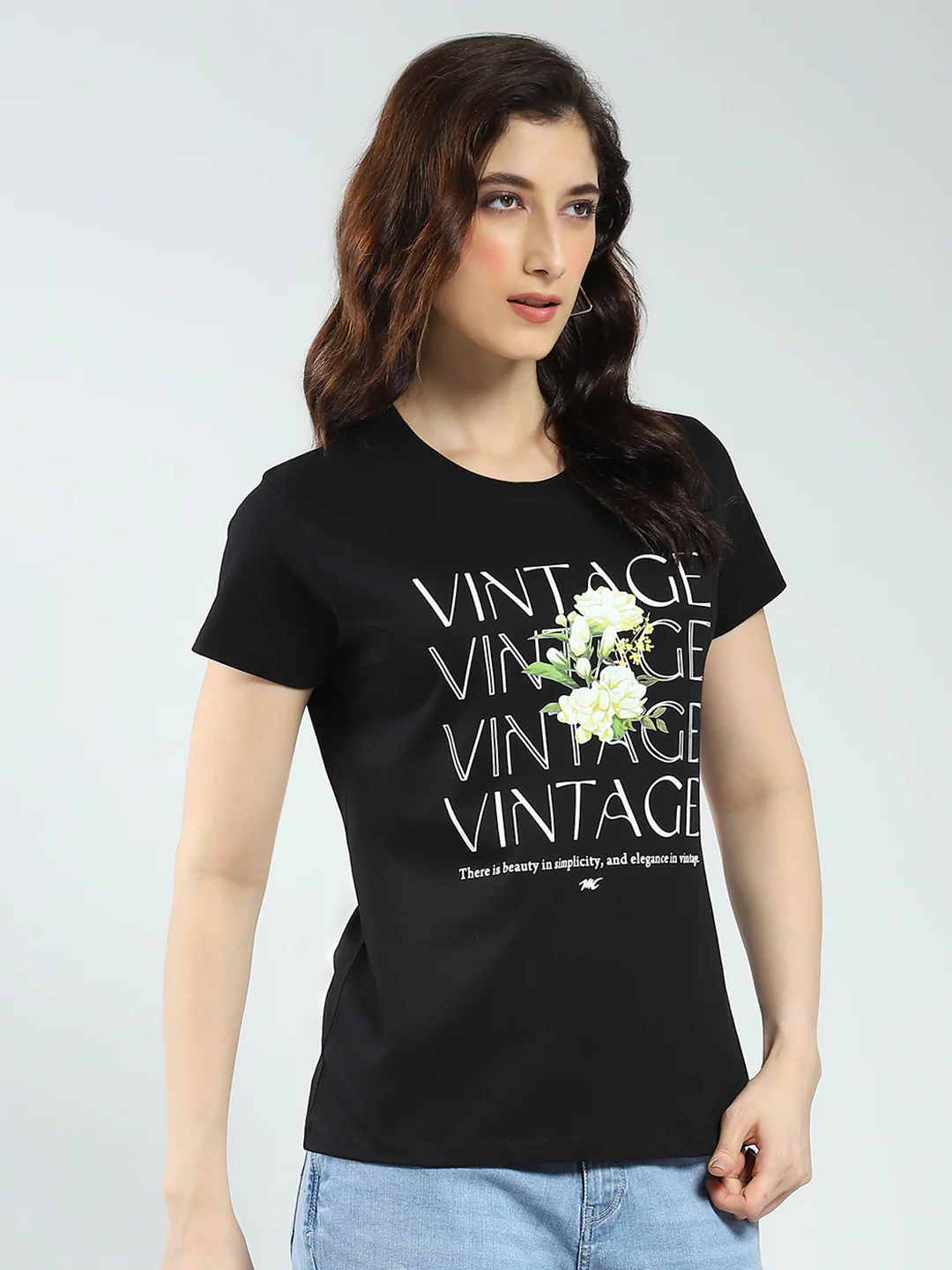 Women Black & Red Printed Round Neck Half Sleeve Top 2Pc Set - Image 6