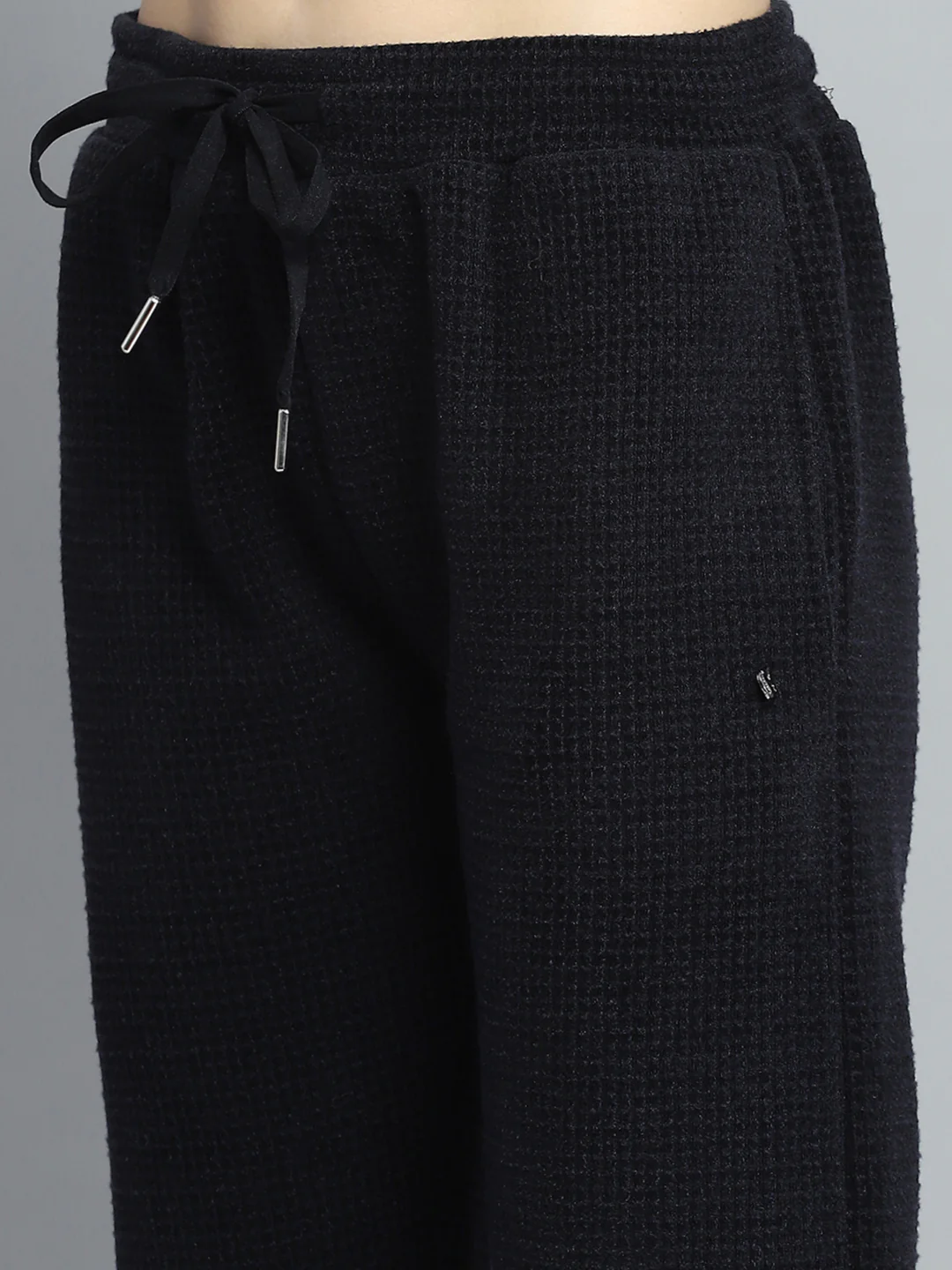 Women Black Self Design Collar Full Sleeve Cords Set - Image 9